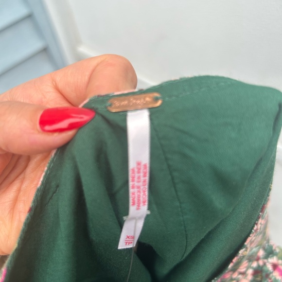 NEW Free People Floral Dress Women XS The Avenue Mini Cottagecore Emerald/pink - Picture 6 of 16